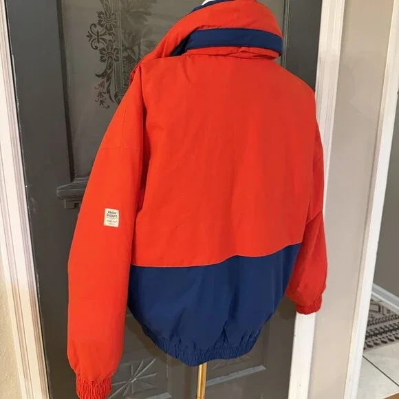 Vintage Alpine Designs Gore-Tex Jacket Mens Medium Red Blue Ski Coat Retro 90s - Picture 2 of 14